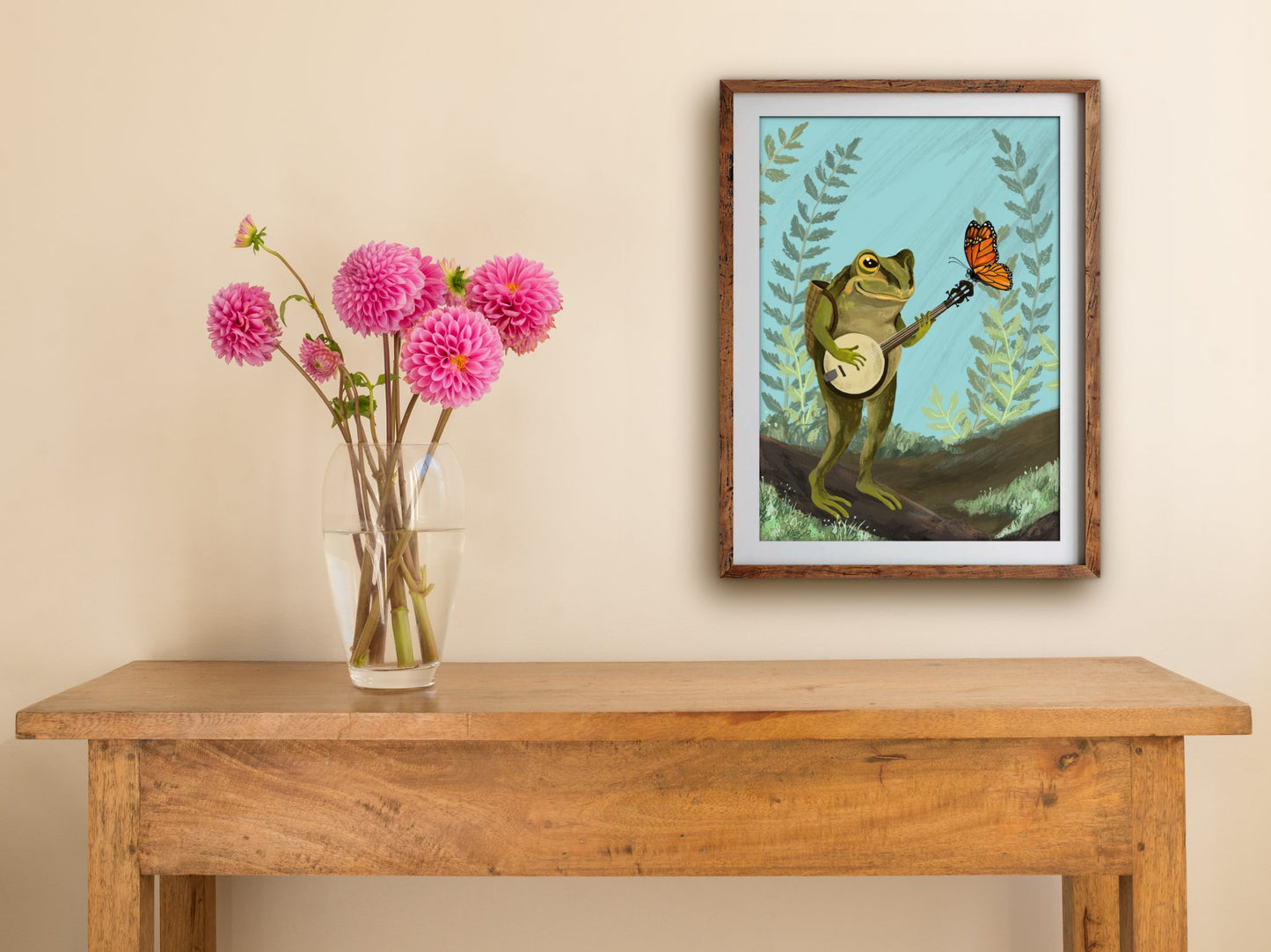 Anna Seed Art | Art Print - Banjo Frog - Fun illustration, wall art