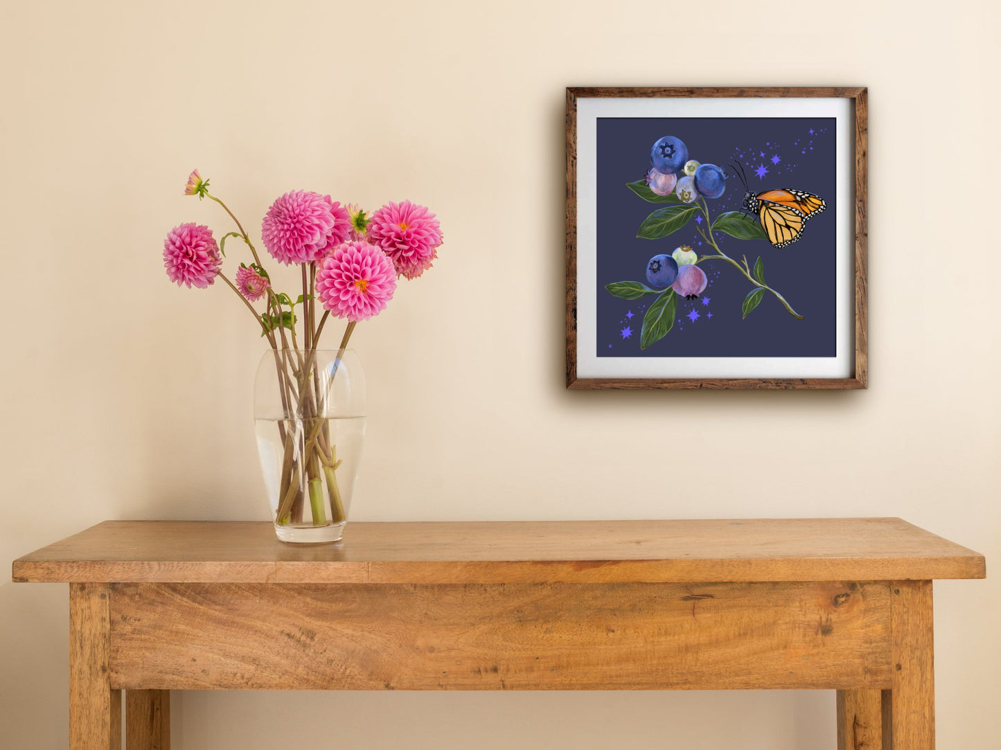 Anna Seed Art | Art Print - Blueberries - Beautiful botanical wall art