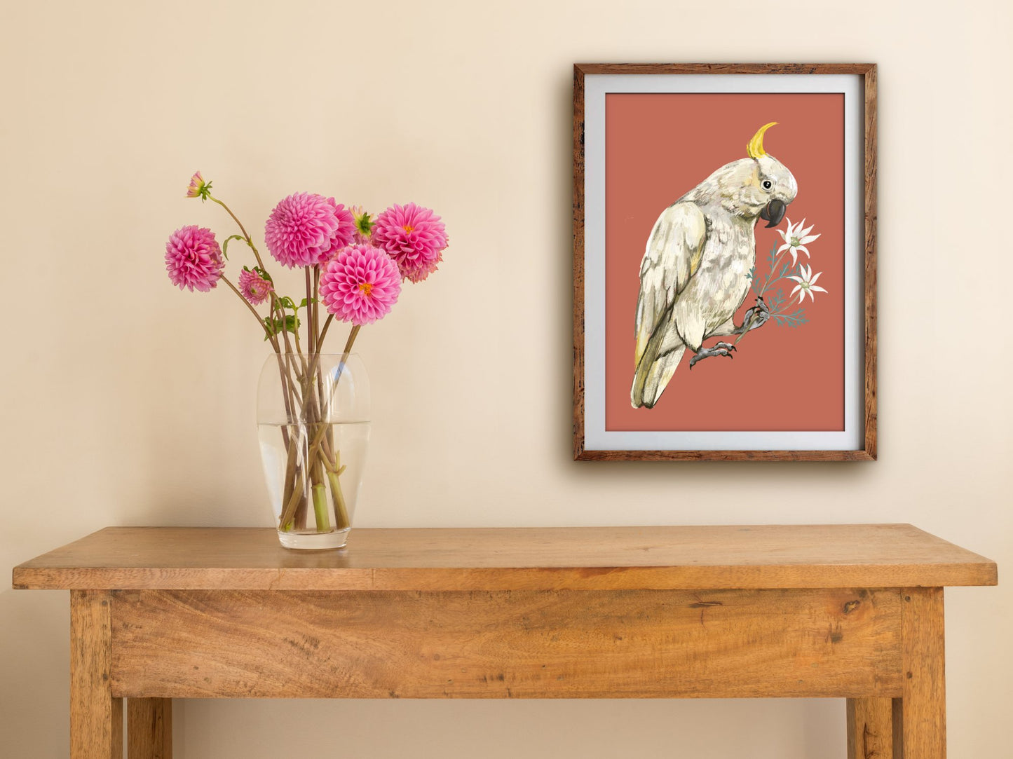 Anna Seed Art | Art Print - Cockatoo - Bird, Nature, Australian illustration, wall art