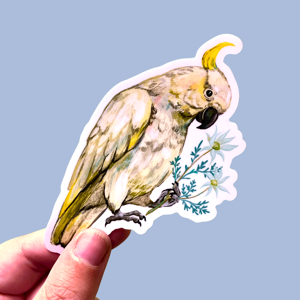 Sticker - Cockatoo - Matte waterproof vinyl