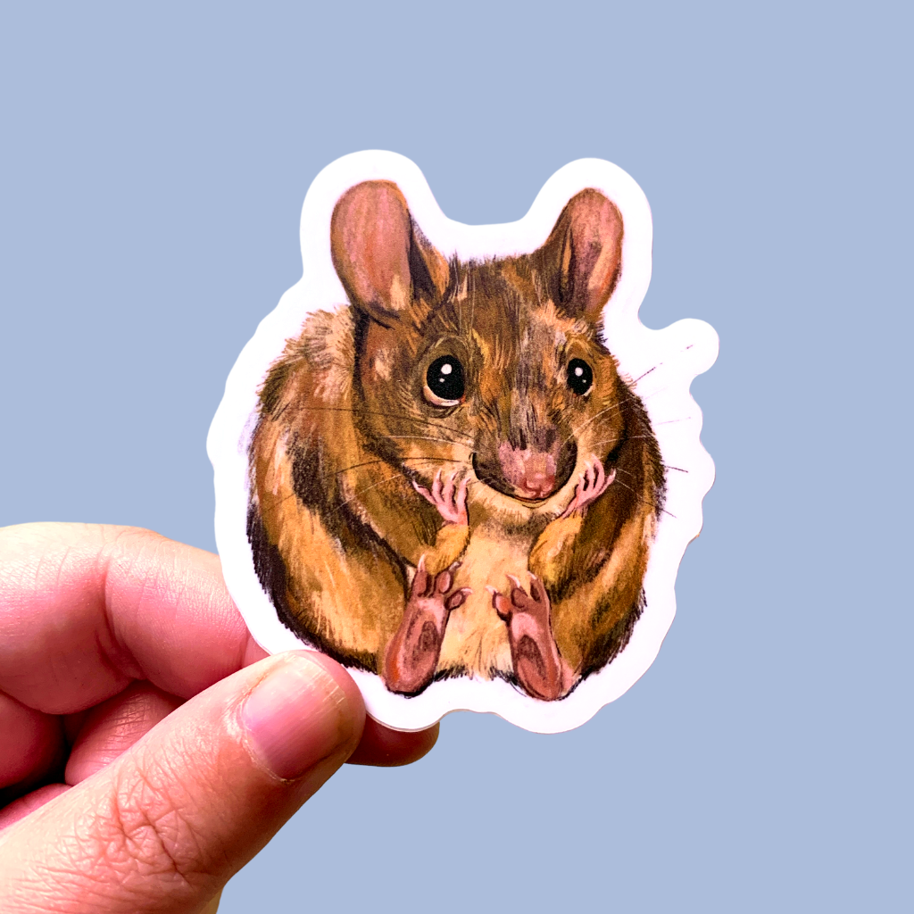 Sticker - Field Mouse - Matte waterproof vinyl
