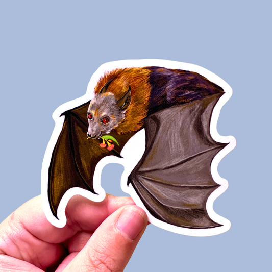 Sticker - Fruit Bat - Matte waterproof vinyl