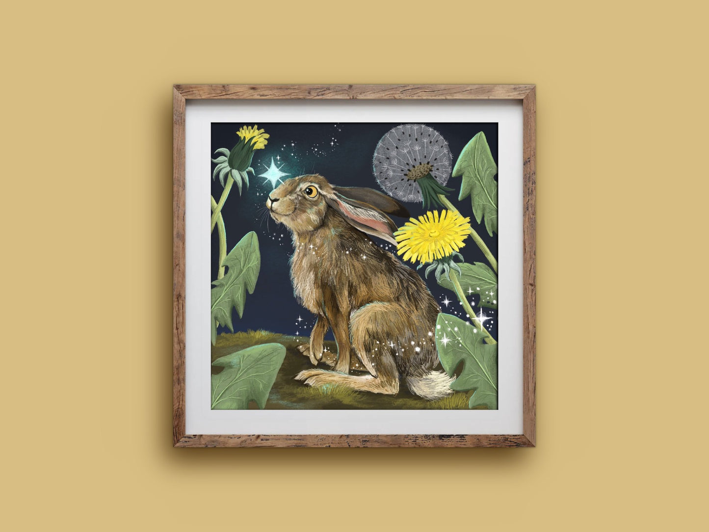 Anna Seed Art | Art Print - Hare's Magic - Whimsical illustration, wall art