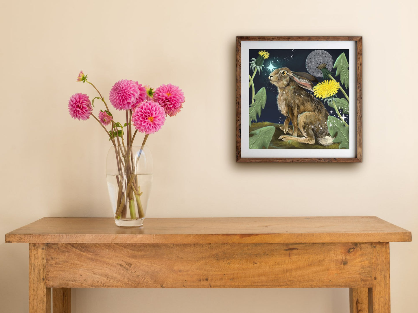 Anna Seed Art | Art Print - Hare's Magic - Whimsical illustration, wall art