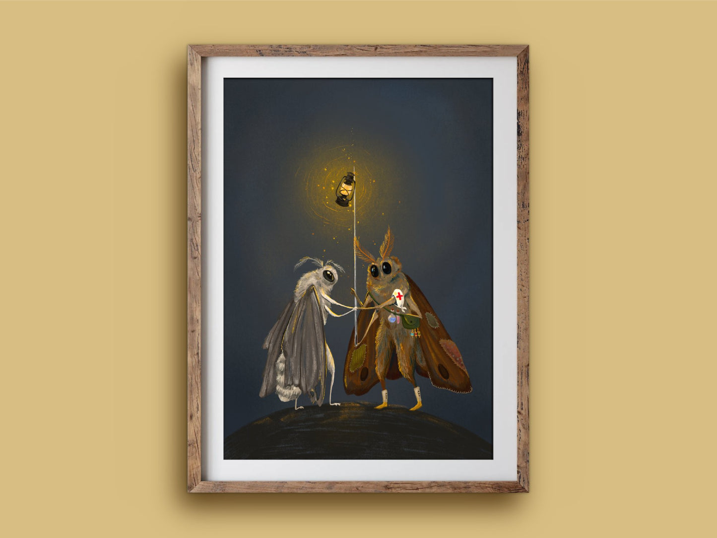 Anna Seed Art | Art Print - Mender of Wings - Quirky illustration, wall art