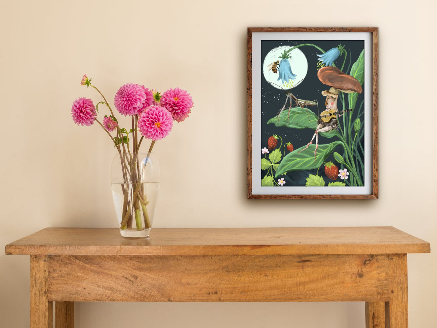 Anna Seed Art | Art Print - Moonlight Serenade - Fun illustration, wall art