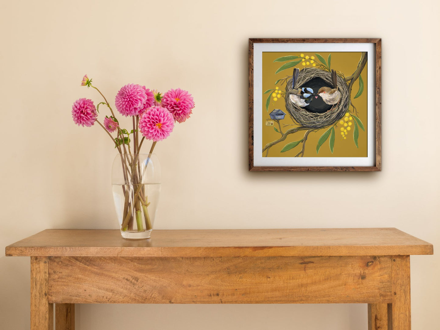 Anna Seed Art | Art Print - Nest Sweet Nest - Cute bird illustration, wall art
