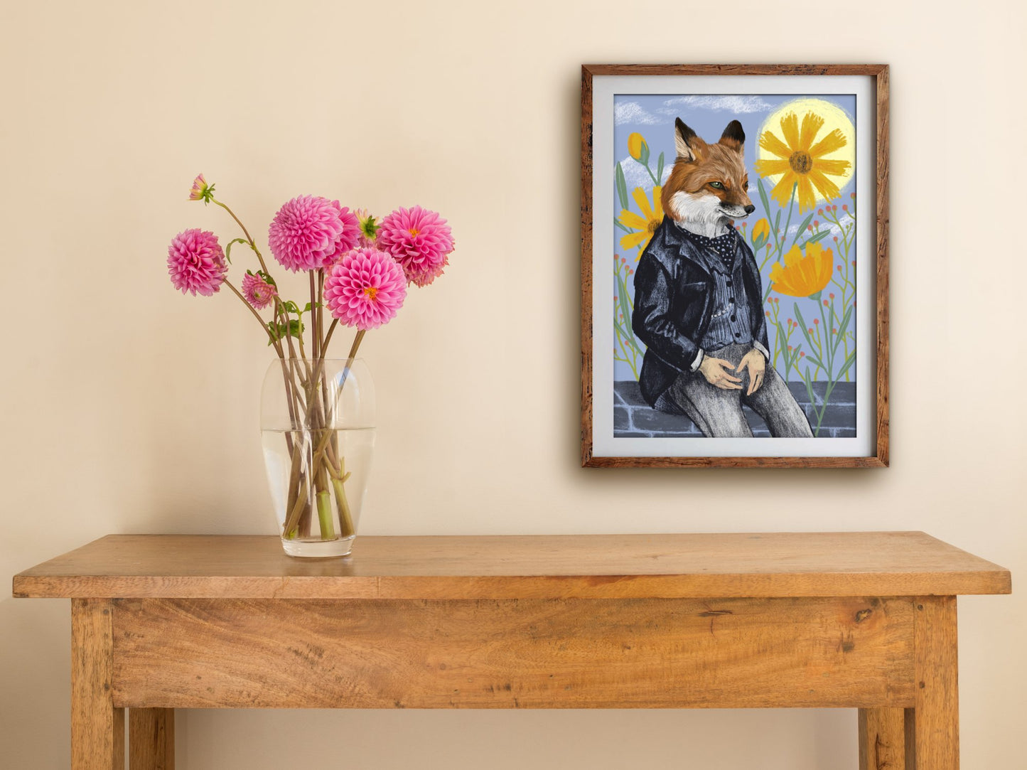 Anna Seed Art | Art Print - Sir Fox - Fun vintage-style illustration, wall art