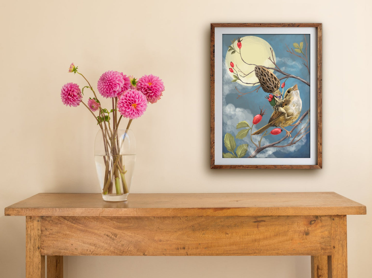 Anna Seed Art | Art Print - Sparrow Rider - Whimsical illustration, wall art