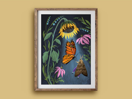 Anna Seed Art | Art Print - Sunflower Dancers - Whimsical illustration, wall art