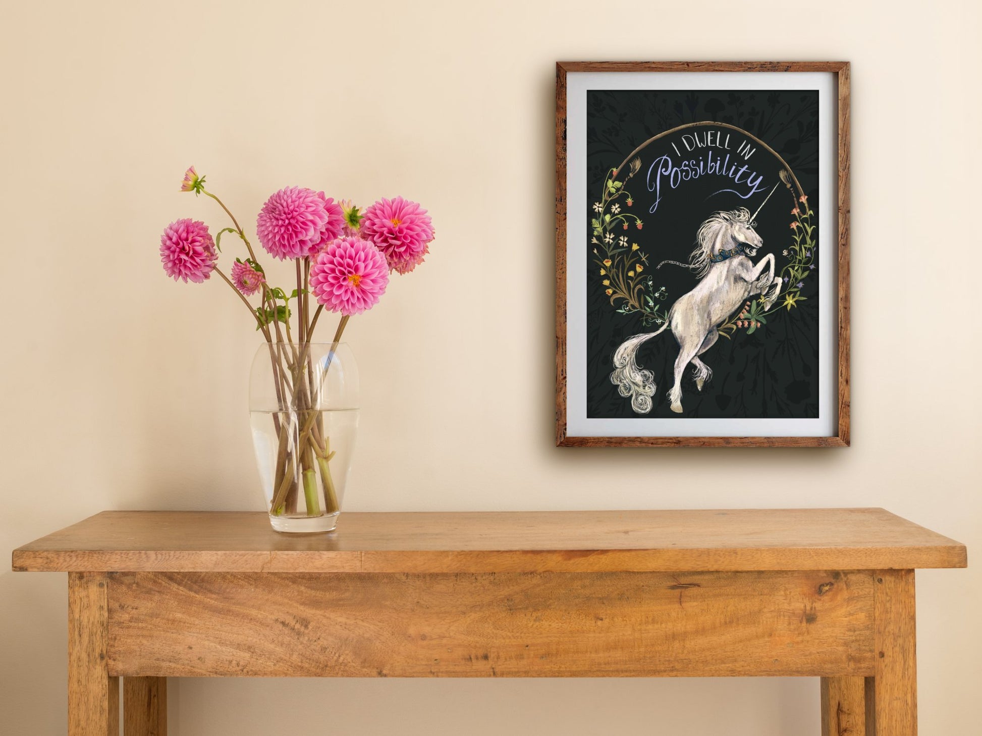 Anna Seed Art | Art Print - Unicorn - Beautiful fantasy illustration, wall art
