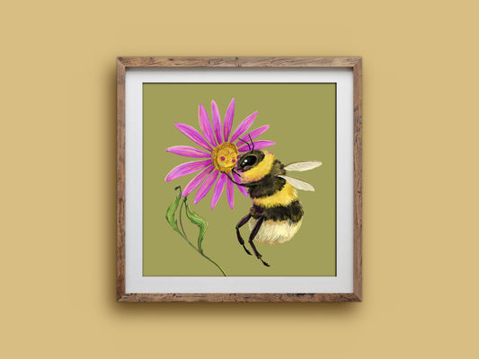 Anna Seed Art | Art Print - You Are a Beauty to Beehold - Cute illustration, wall art