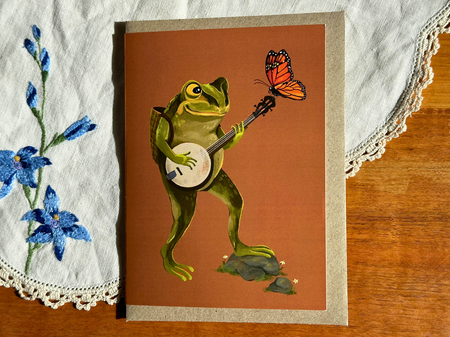Greeting Card - Banjo Frog