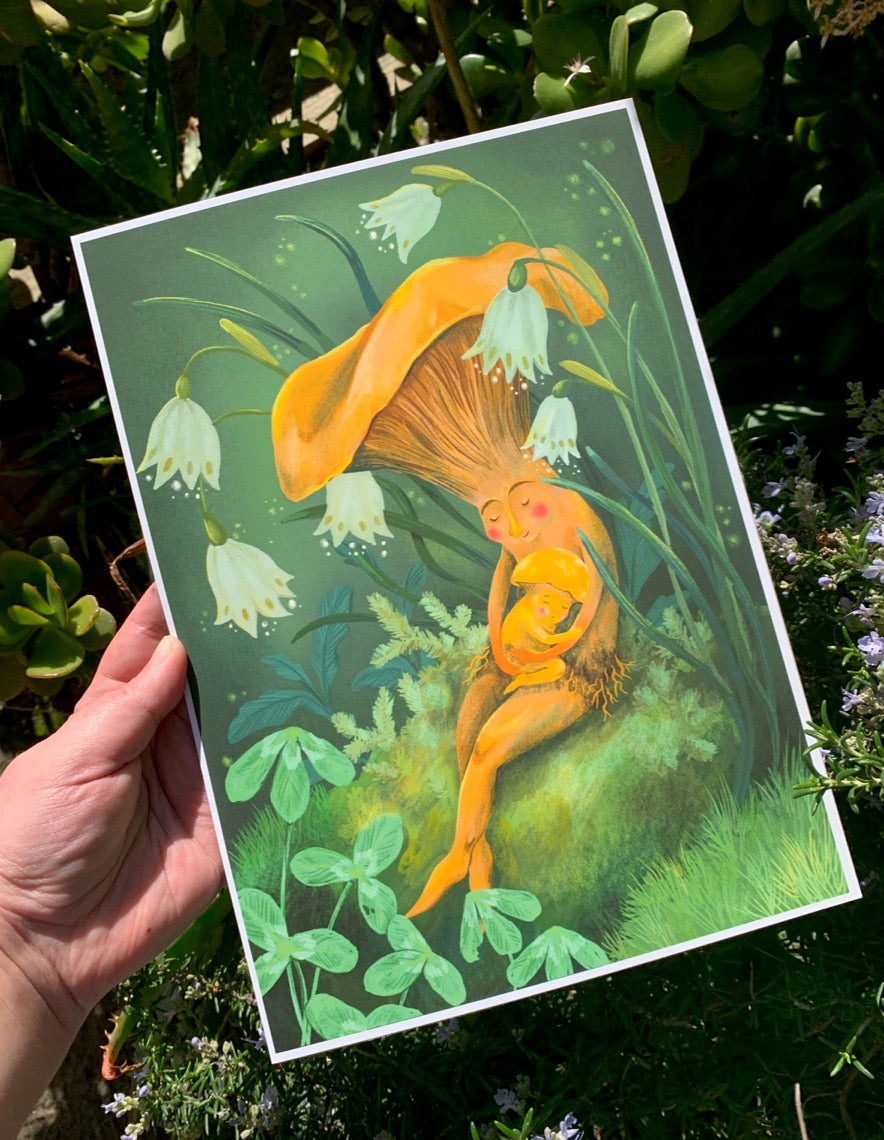 Art Print - Mushroom Snuggles