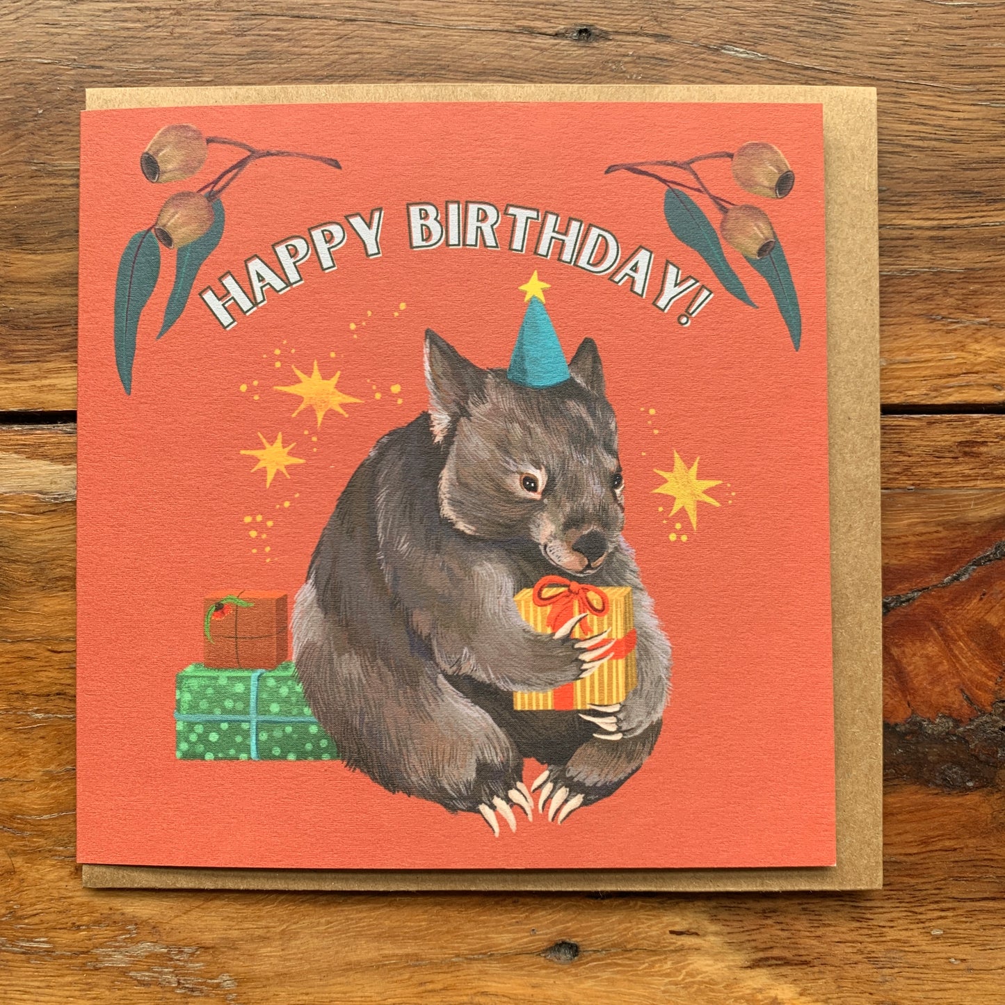 Anna Seed Art | Occasion Card - Happy Birthday! Cute wombat illustration