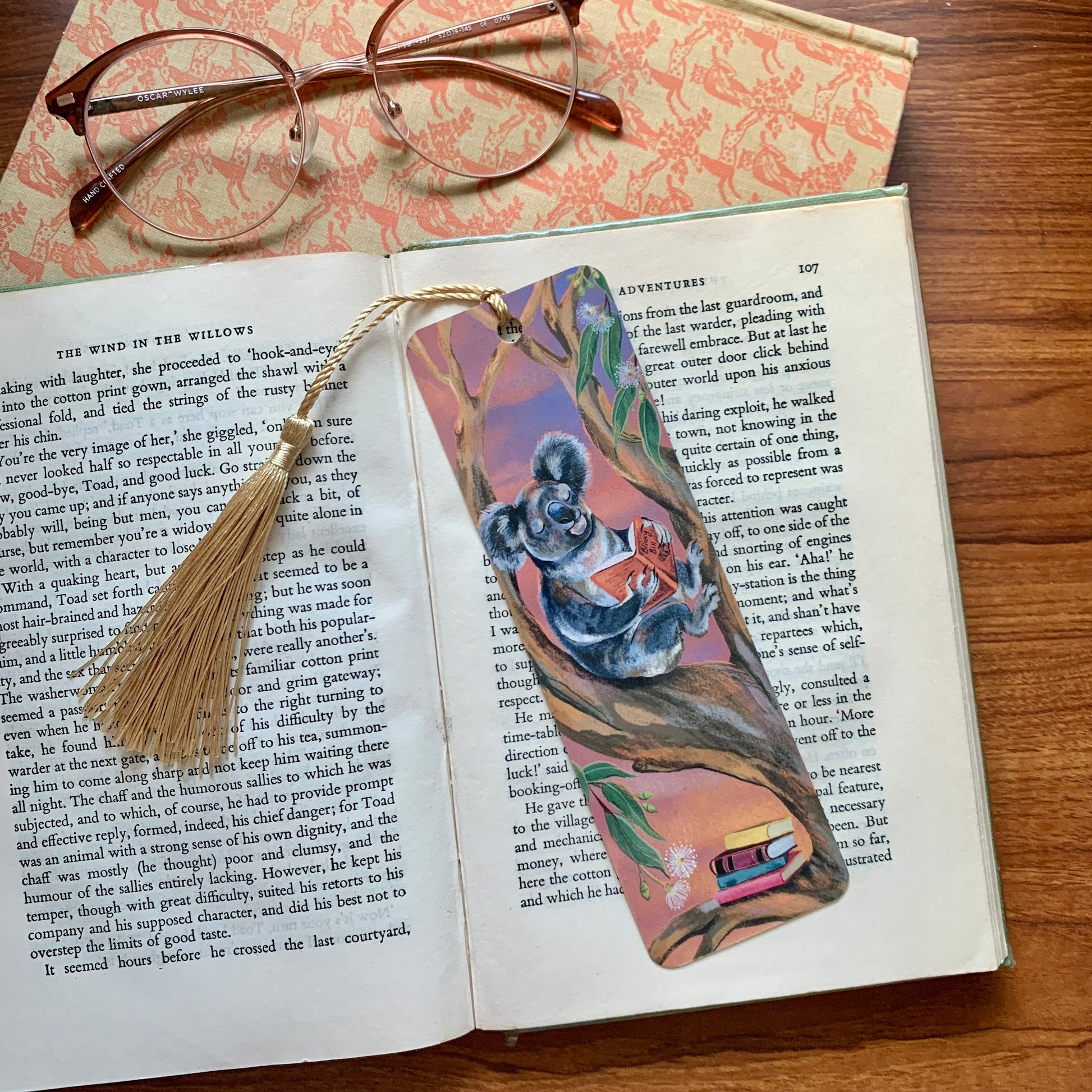 Anna Seed Art | Bookmark - Koala-ty Read - Cute illustration