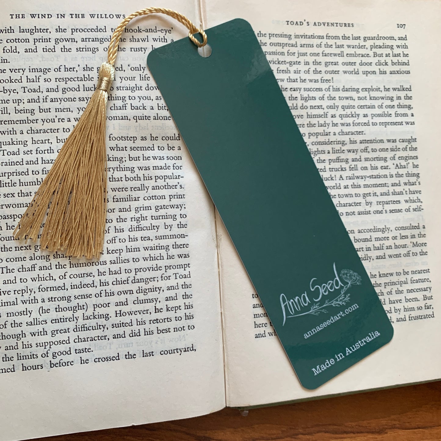 Anna Seed Art | Bookmark - Froggie Picnic - Whimsical illustration