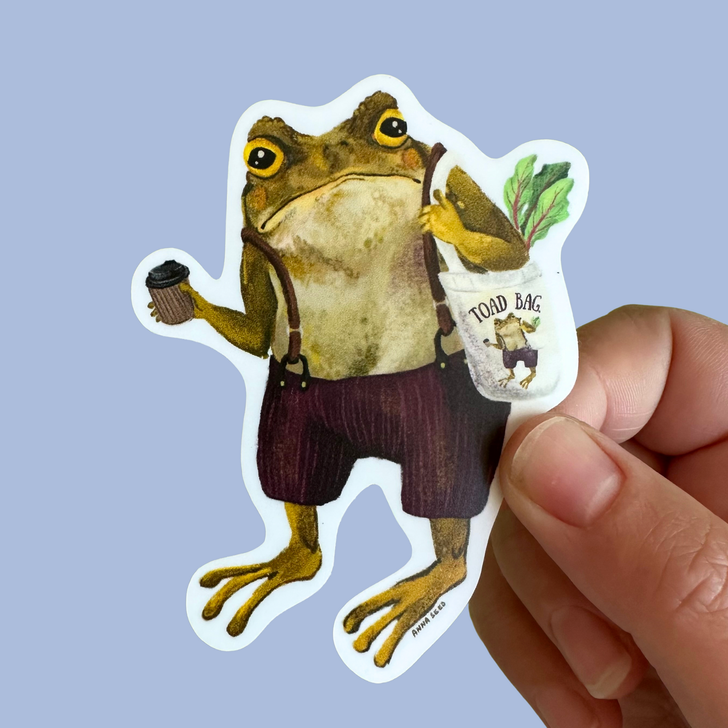 Sticker - Grumpy Toad - Matte waterproof vinyl