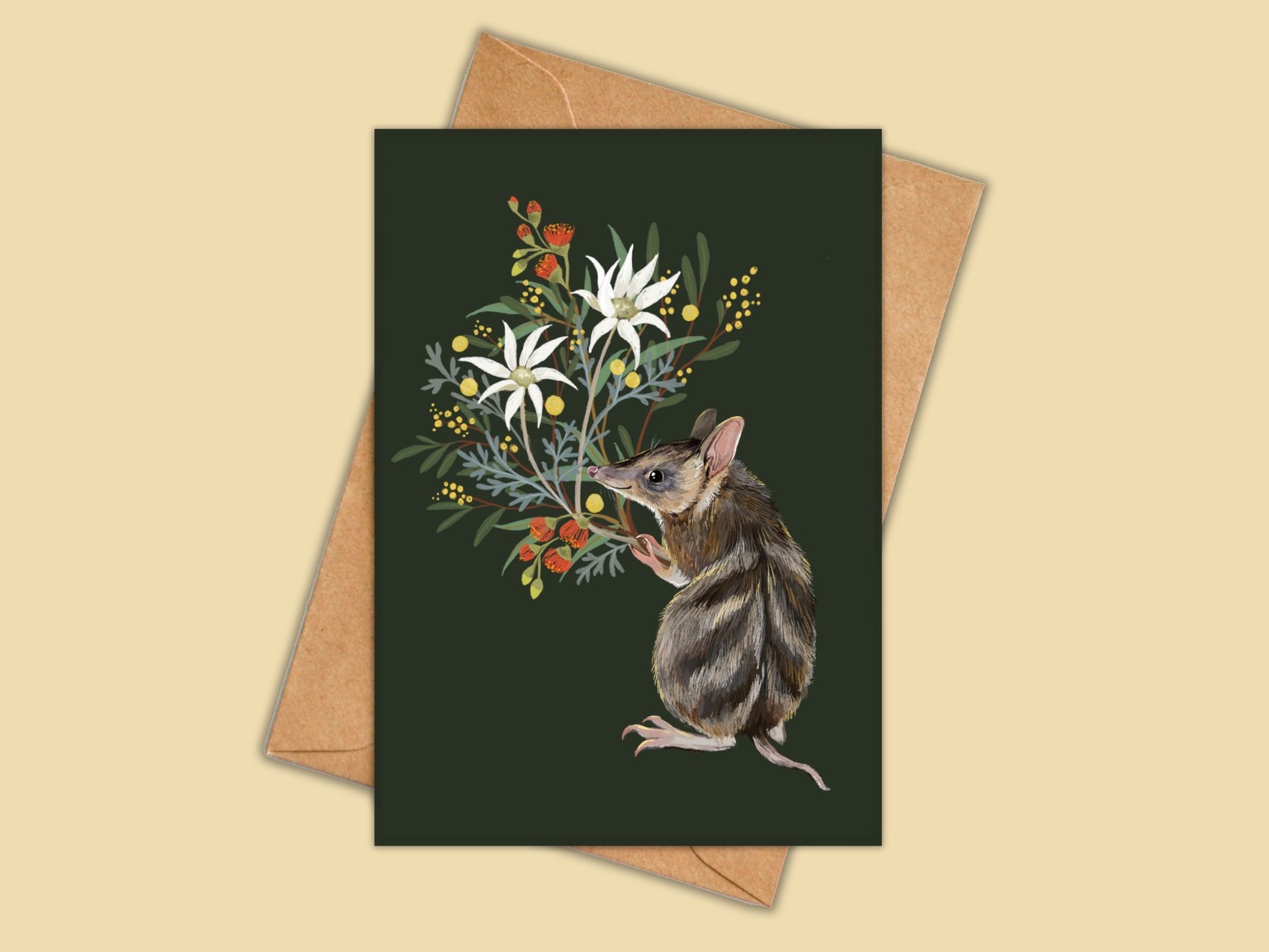 Anna Seed Art | Greeting Card - Bandicoot. Cute illustration