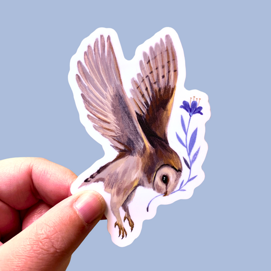 Sticker - Barn Owl - Matte waterproof vinyl