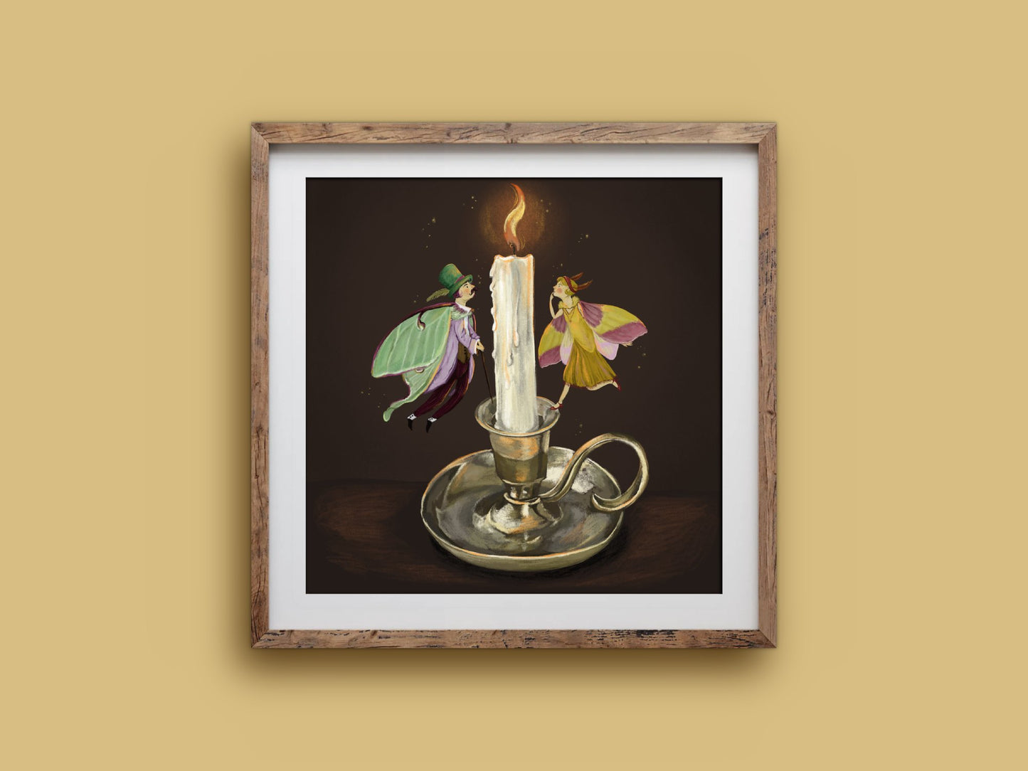 Anna Seed Art | Art Print - Candlelight - Funny quirk illustration, wall art