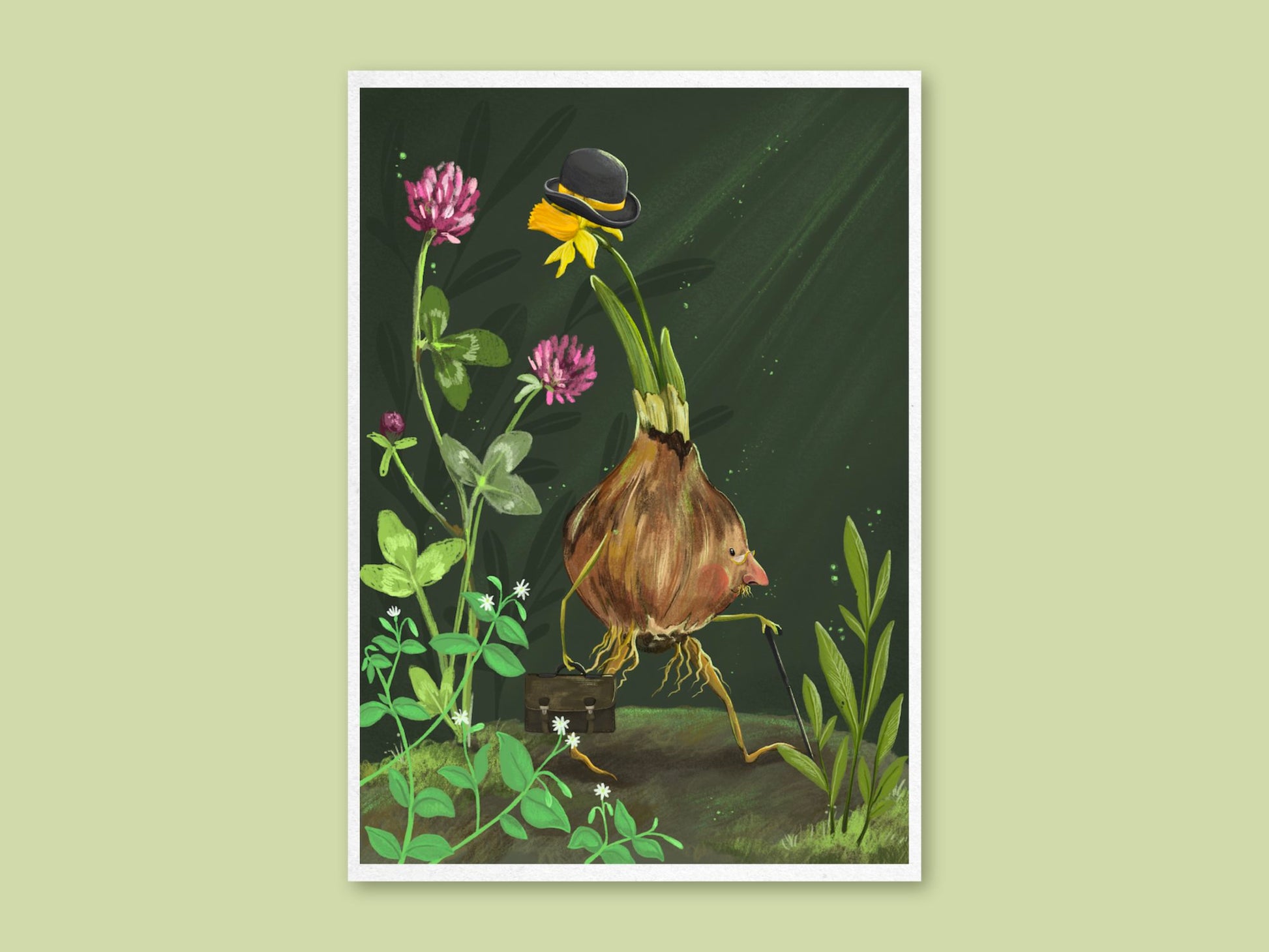 Anna Seed Art | Art Print - Dapper Daffodil - Fantasy botanical illustration, wall art