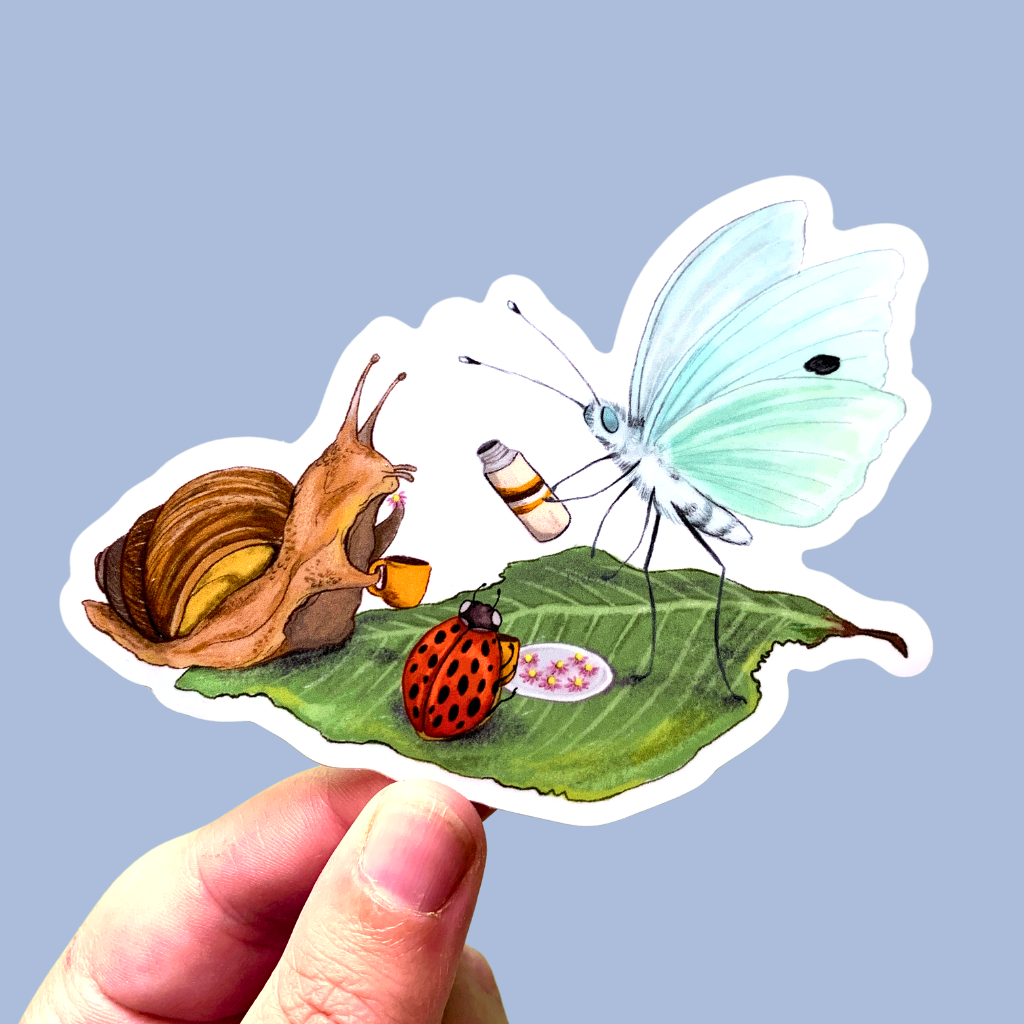 Sticker - Garden Picnic - Matte waterproof vinyl