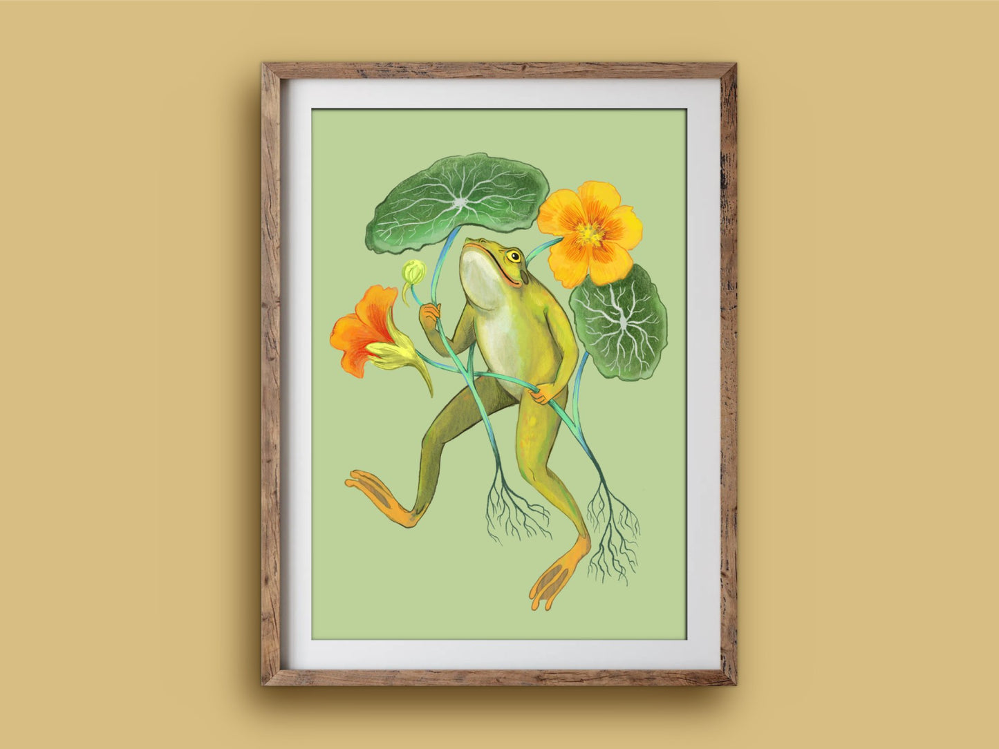 Anna Seed Art | Art Print - Happy Frog - Fun illustration, wall art