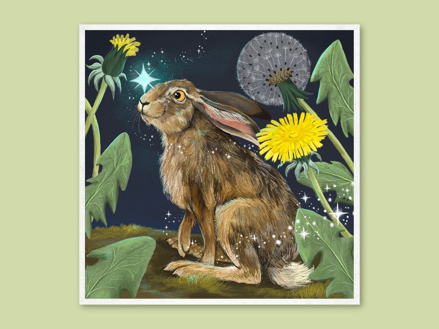 Anna Seed Art | Art Print - Hare's Magic - Whimsical illustration, wall art