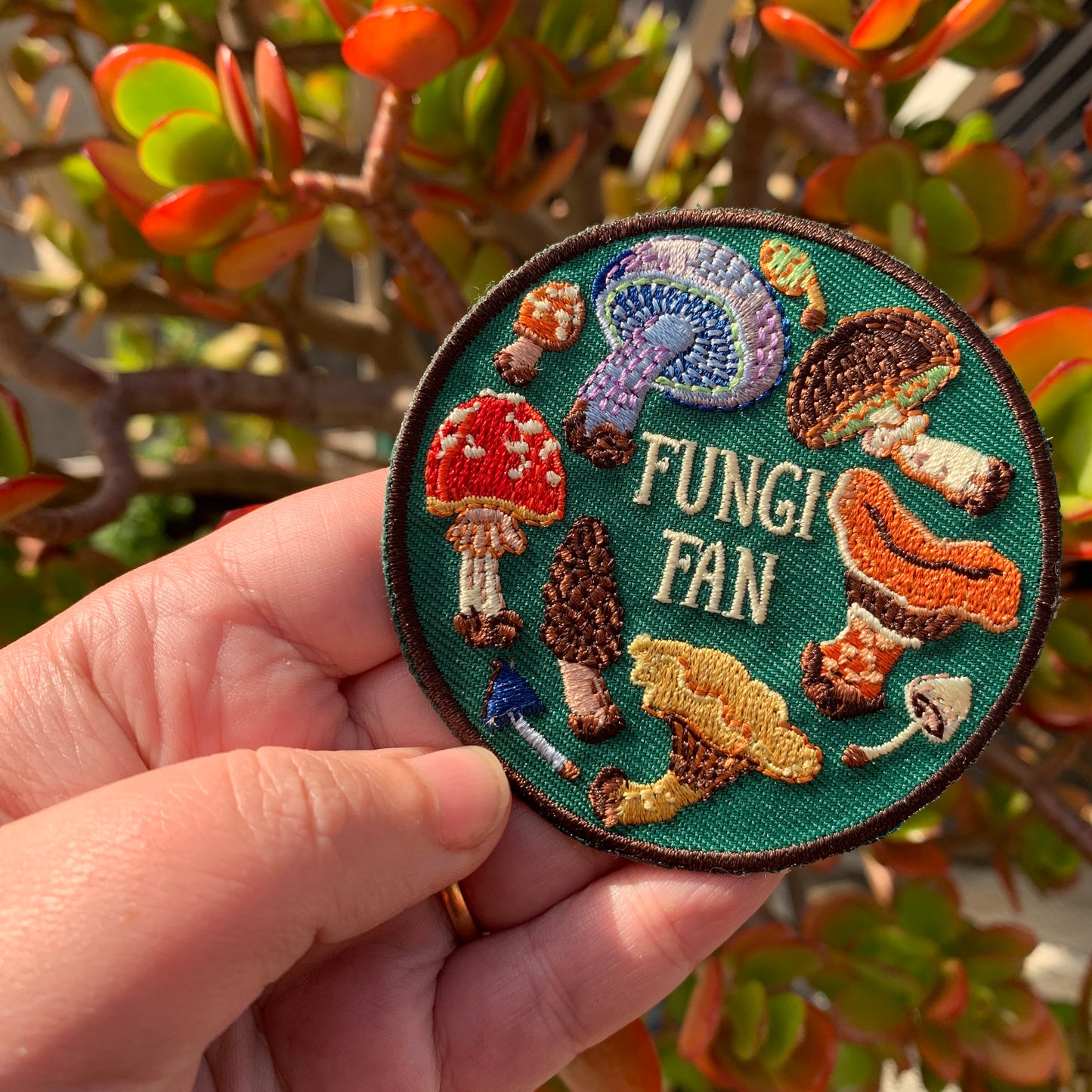 Iron-On Patch - Fungi Fan - Cute fabric patch