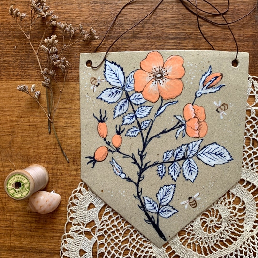 Briar Rose - Ceramic Hanging Pennant