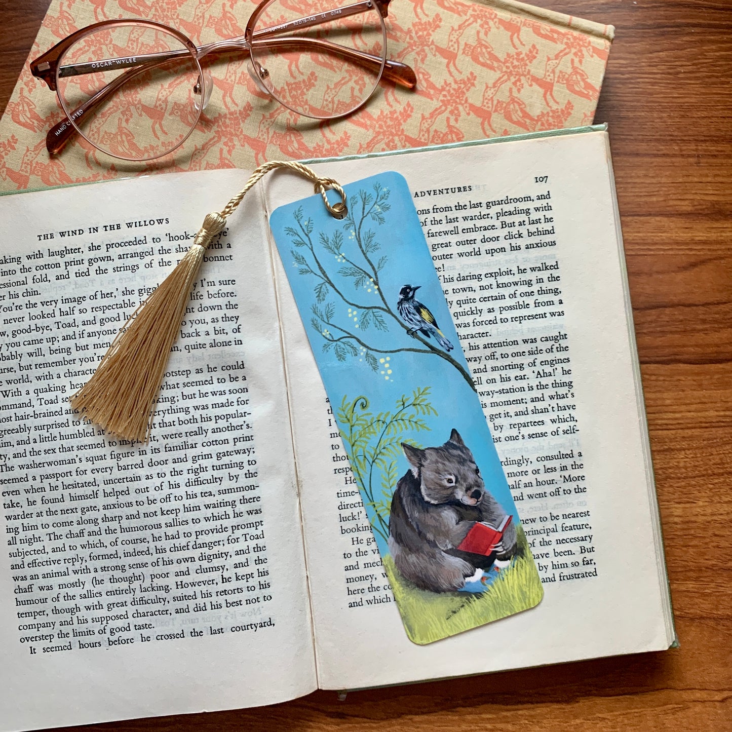 Anna Seed Art | Bookmark - Cosy Wombat - Cute illustration
