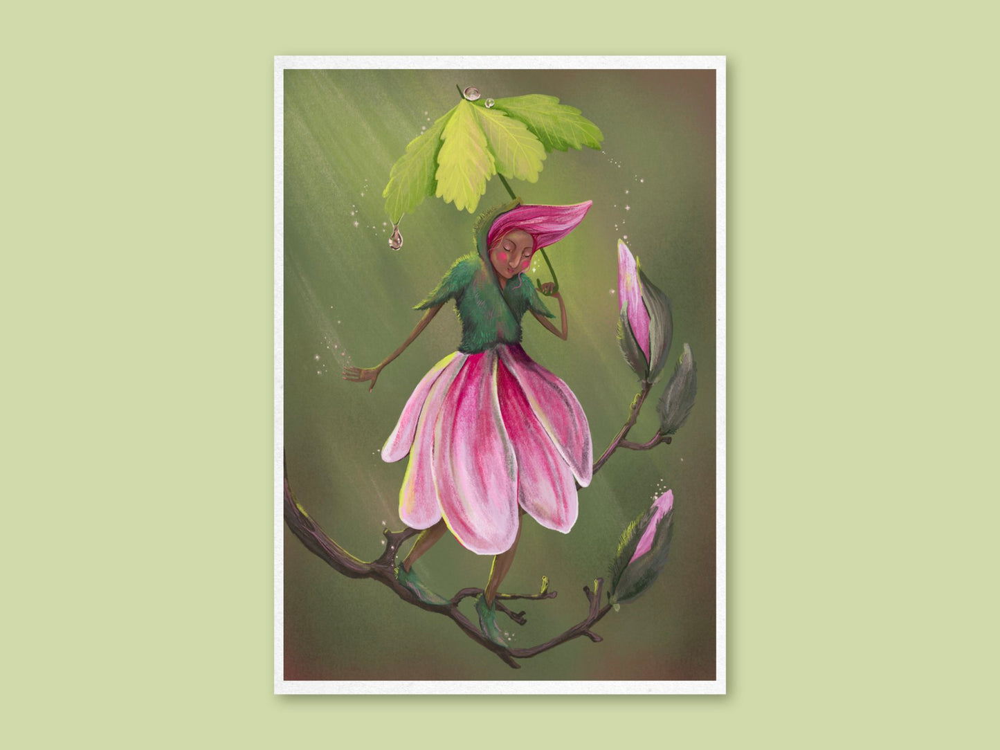 Anna Seed Art | Art Print - Lady Magnolia - Beautiful illustration, wall art
