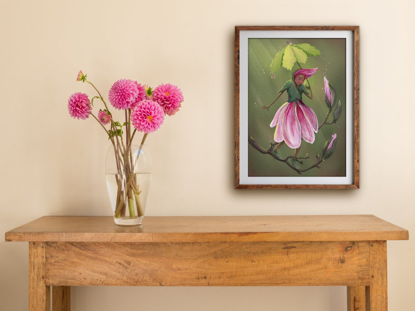 Anna Seed Art | Art Print - Lady Magnolia - Beautiful illustration, wall art