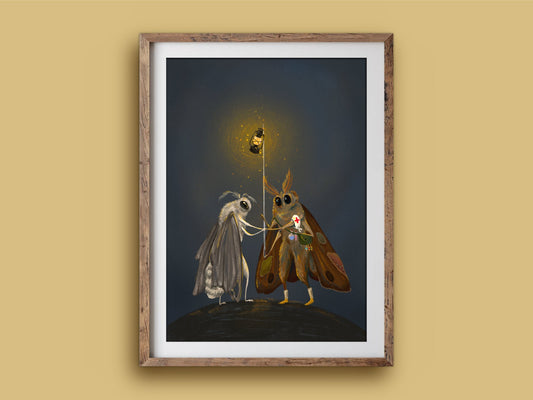 Anna Seed Art | Art Print - Mender of Wings - Quirky illustration, wall art