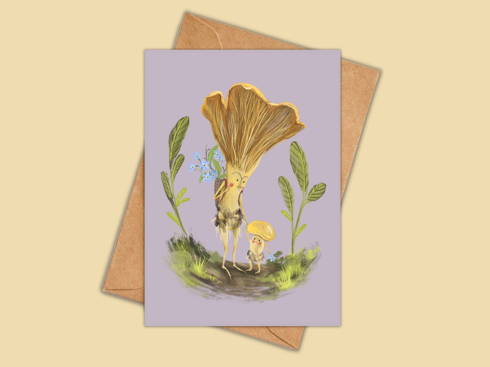 Anna Seed Art | Greeting Card - Mushroom Mama. Lovely illustration