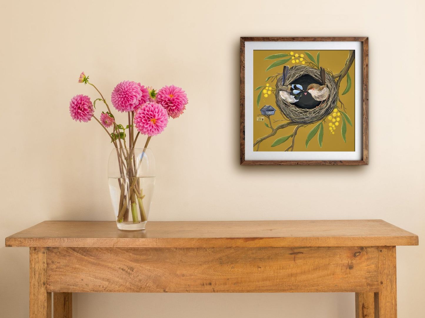 Anna Seed Art | Art Print - Nest Sweet Nest - Cute bird illustration, wall art