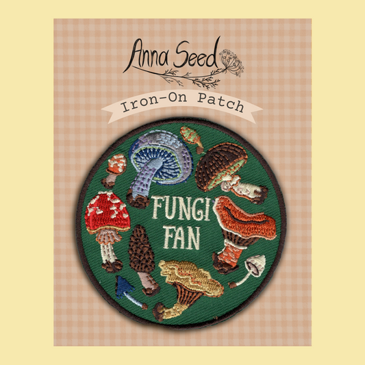 Iron-On Patch - Fungi Fan - Cute fabric patch