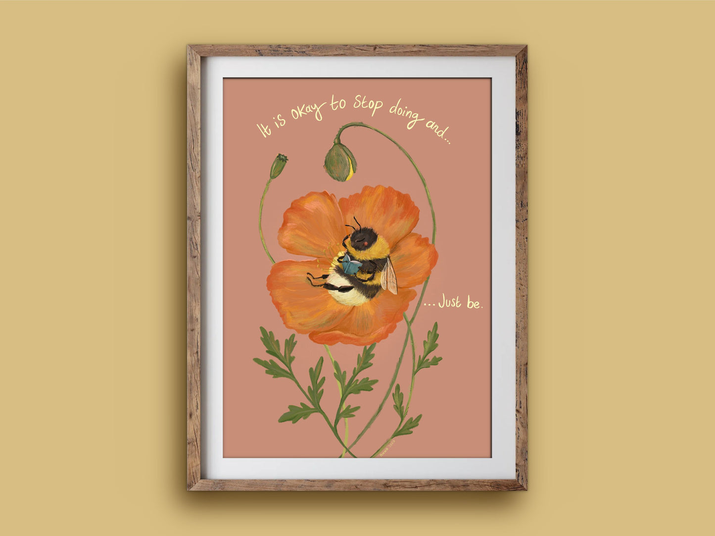 Art Print - Just Bee - Sweet illustration, wall art