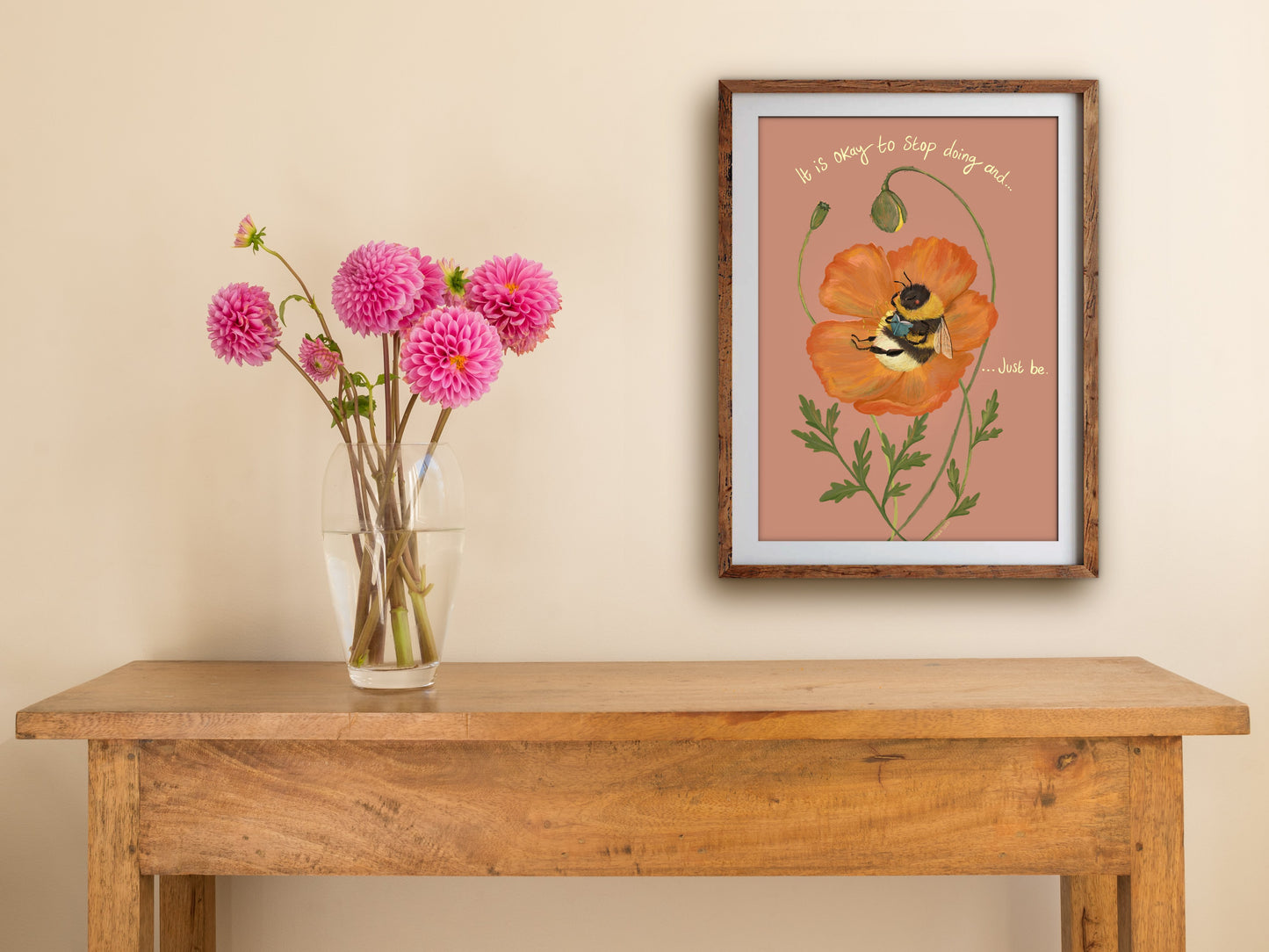 Art Print - Just Bee - Sweet illustration, wall art