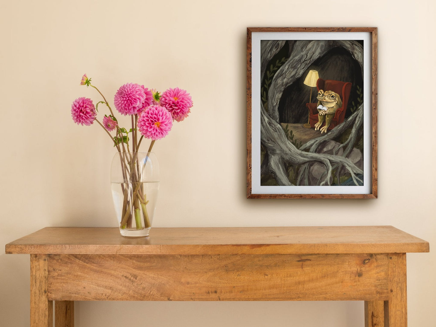 Anna Seed Art | Art Print - Reading Toad - Fun illustration, wall art