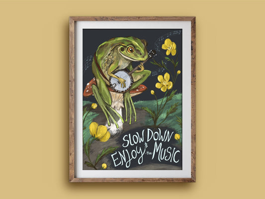 Anna Seed Art | Art Print - Slow Down - Fun illustration, wall art