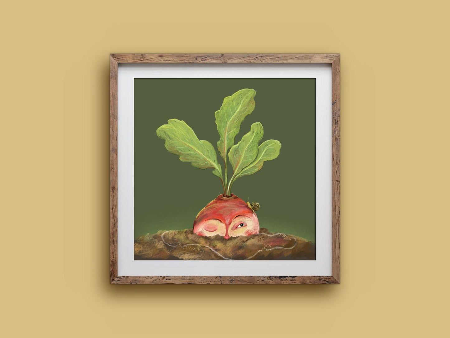 Anna Seed Art | Art Print - Sneak a Peak - Sweet illustration, wall art