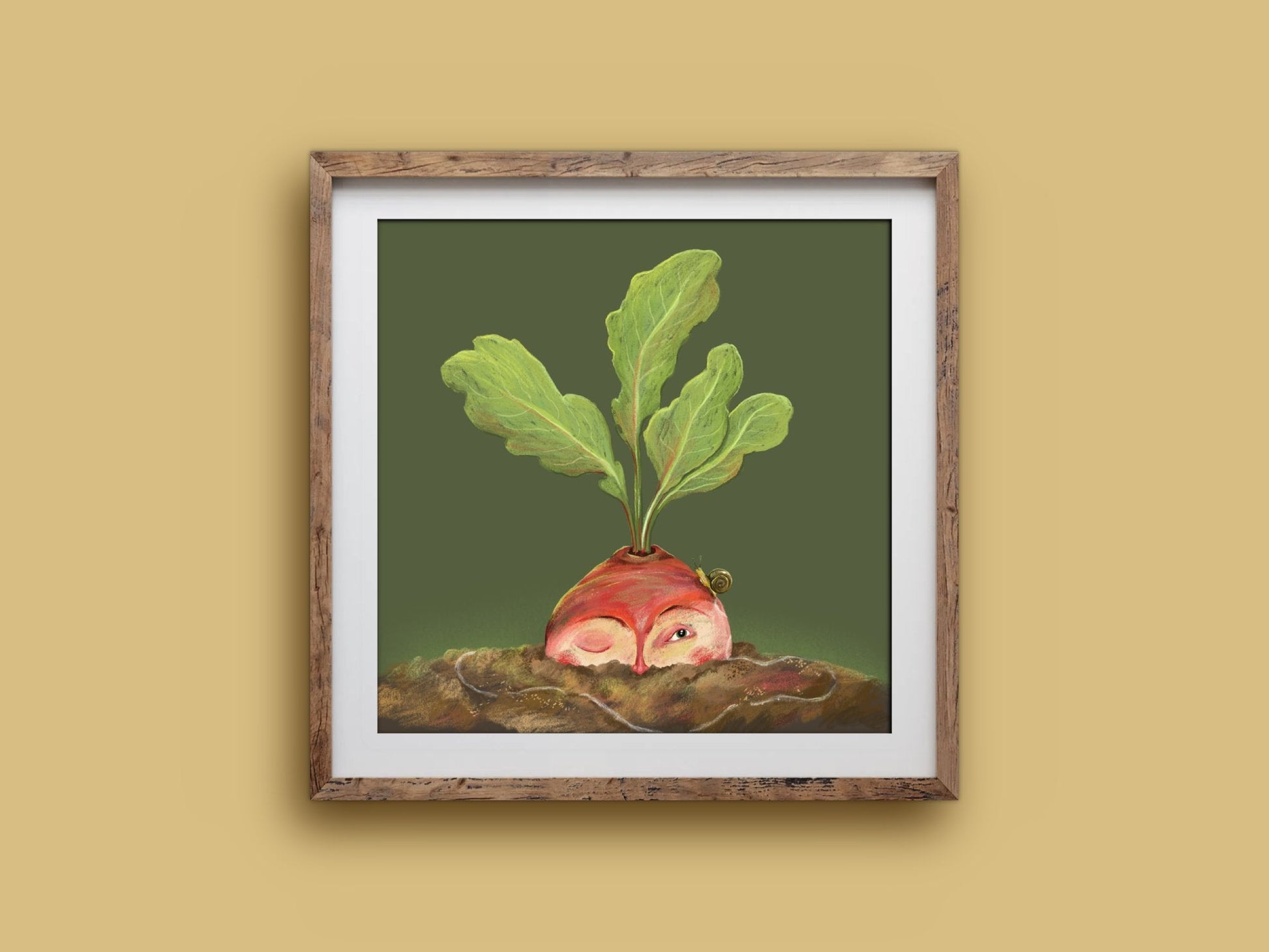 Anna Seed Art | Art Print - Sneak a Peak - Sweet illustration, wall art
