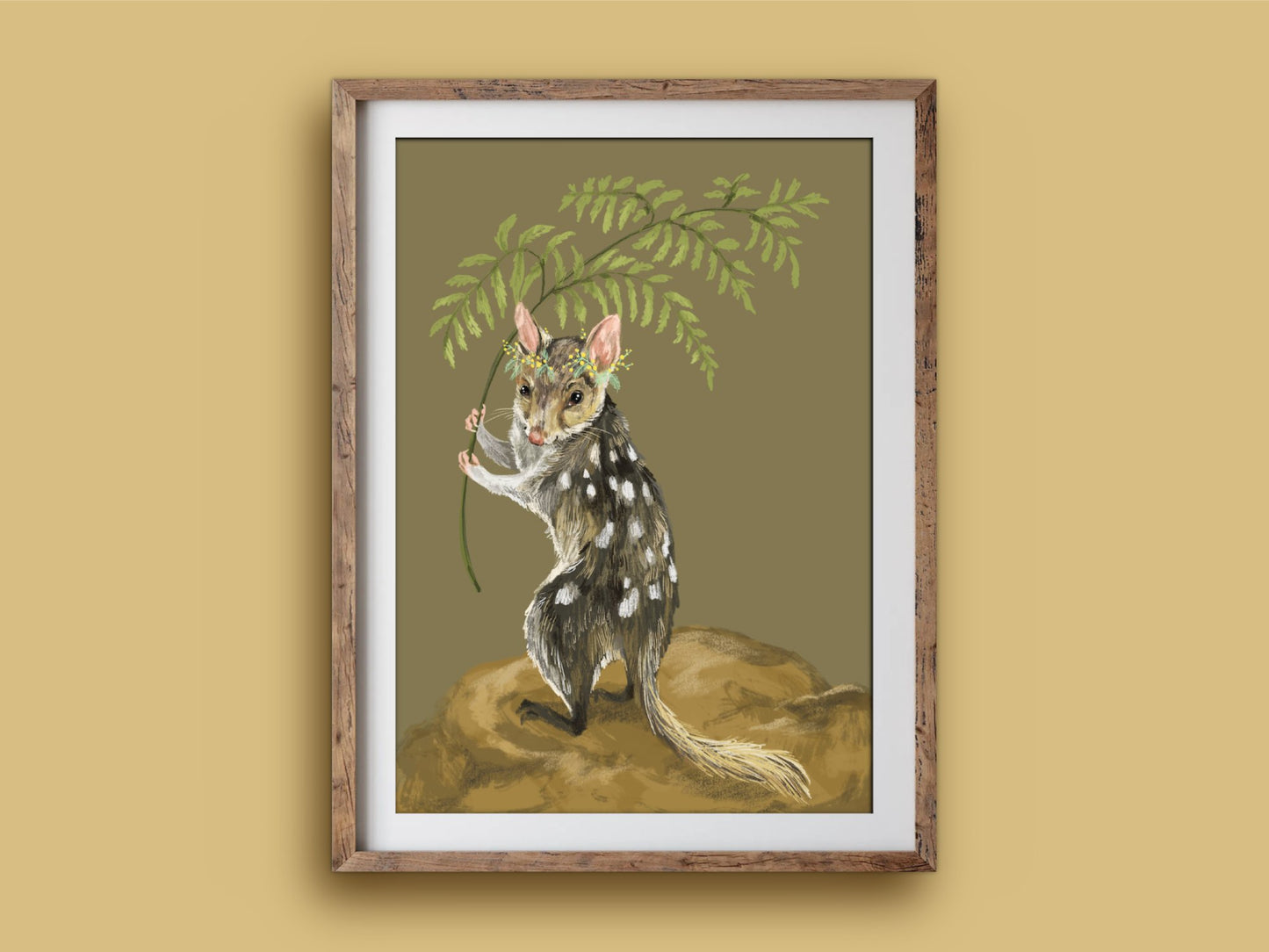 Anna Seed Art | Art Print - Spotted Quoll - Nature illustration, wall art