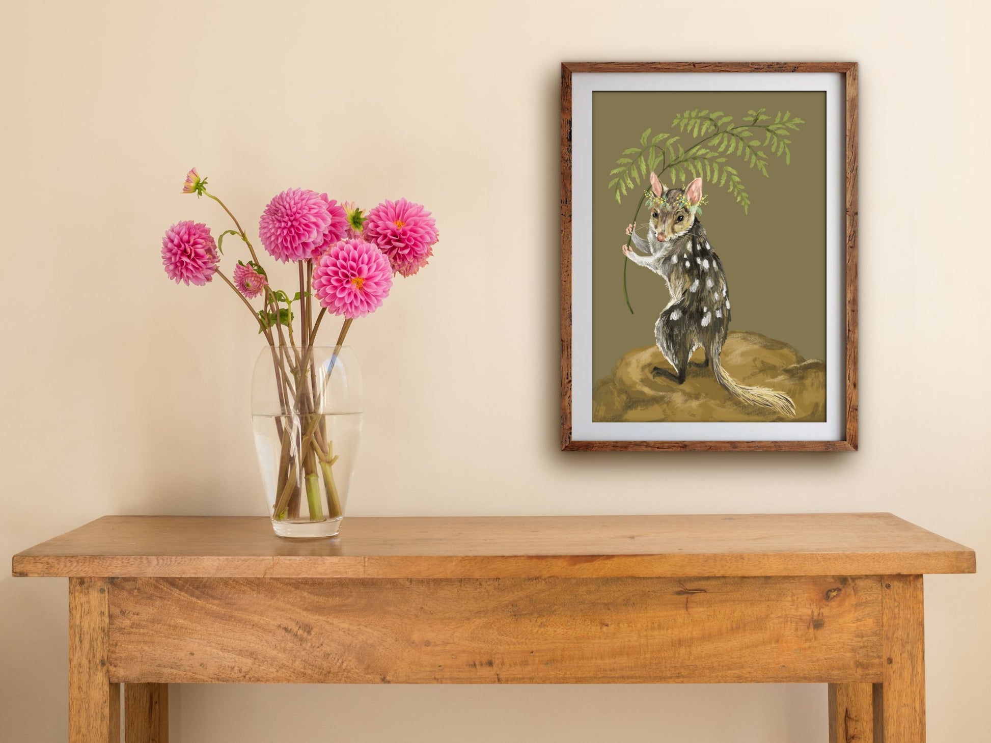 Anna Seed Art | Art Print - Spotted Quoll - Nature illustration, wall art