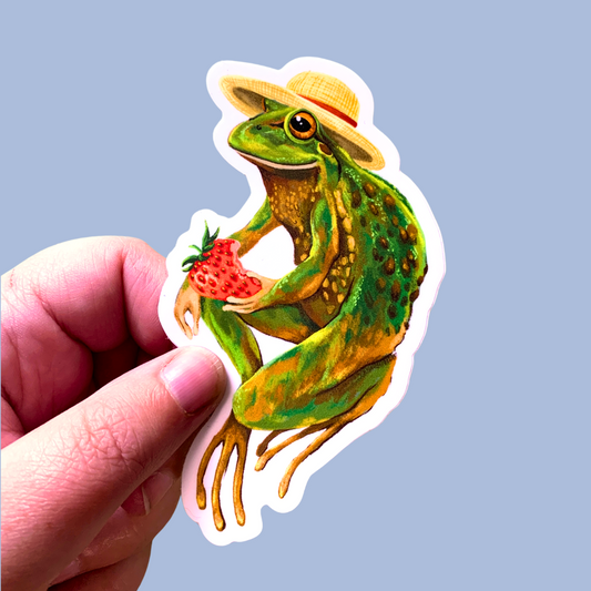 Sticker - Froggie Picnic - Matte waterproof vinyl