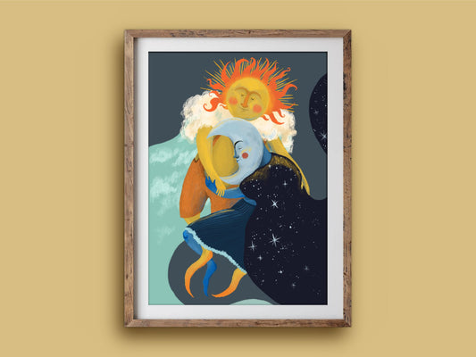 Anna Seed Art | Art Print - Twilight Embrace - Fantasy illustration, wall art