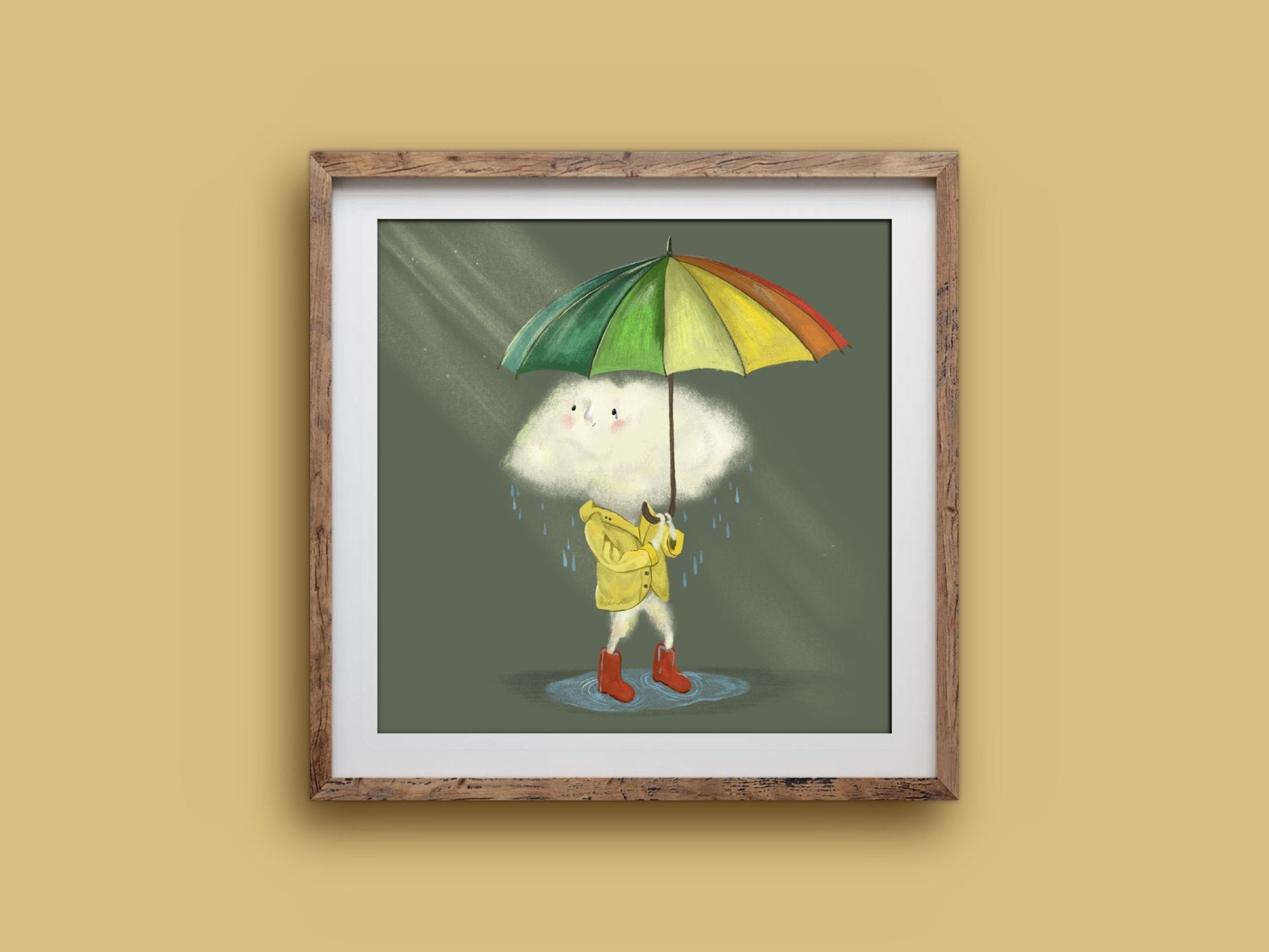 Anna Seed Art | Art Print - Under the Weather - Cute illustration, wall art