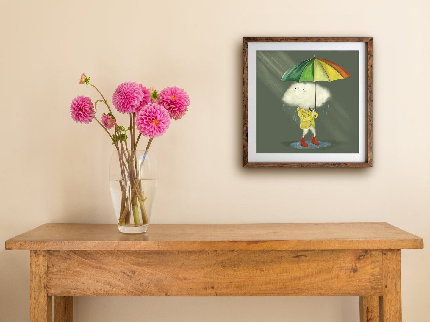 Anna Seed Art | Art Print - Under the Weather - Cute illustration, wall art